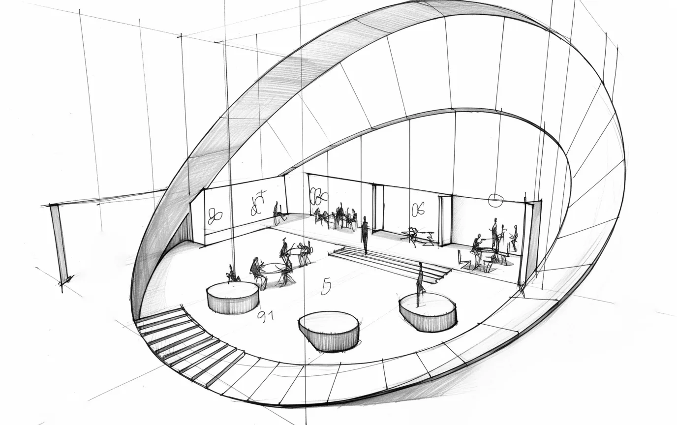 Exhibition sketches gallery image 20